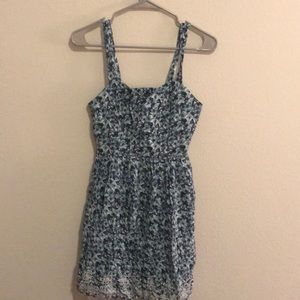 Blue floral summer dress